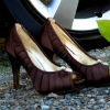 bride's shoes by the camaro